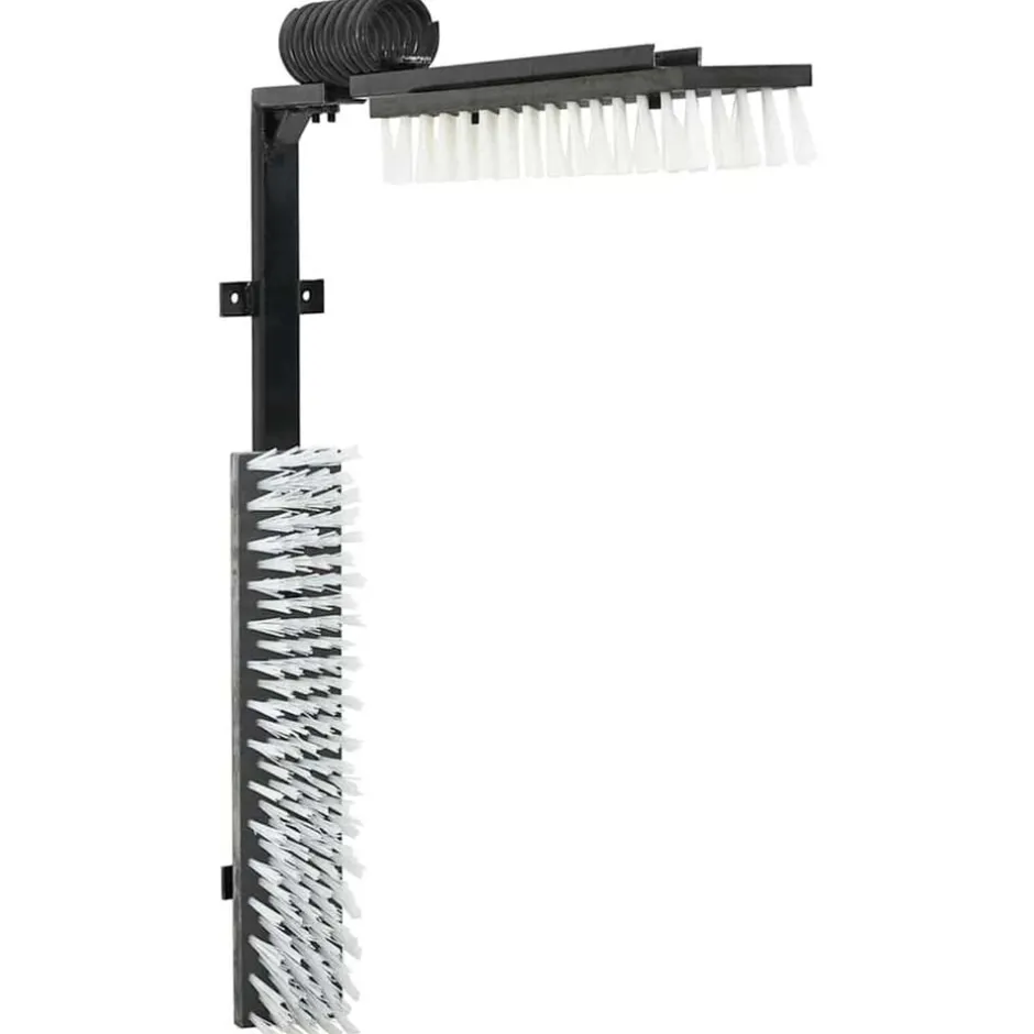 Clearance vidaXL Kossborstar Justerbar Svart och t 84 x 10 x 91 cm PVC Vit