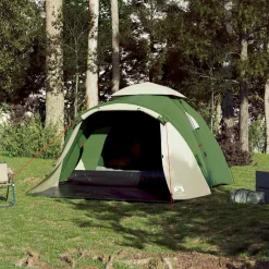 New vidaXL Kupoltält 3 personer snabbrest Grön