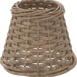 vidaXL Lampskärm brun Ø15x12 cm korgmaterial