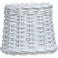 vidaXL Lampskärm korg 25x17 cm vit