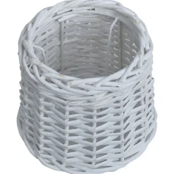 vidaXL Lampskärm korg 25x17 cm vit