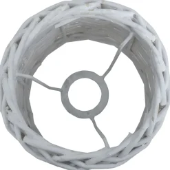 vidaXL Lampskärm korg 25x17 cm vit