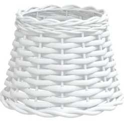 vidaXL Lampskärm vit Ø20x15 cm korgmaterial