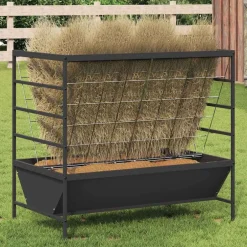 Outlet vidaXL Lantbruks Foderautomat 100 x 60 x 90 cm Kallvalsat Stål Svart