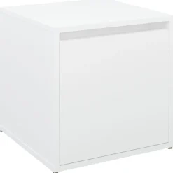 vidaXL Låda vit 40,5x40x40 cm konstruerat trä