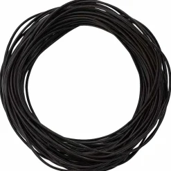 vidaXL Läder Snöre Mörkbrun Ø1 mm x 5 m Skinn