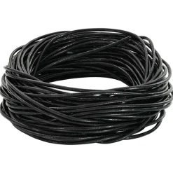 New vidaXL Läder Snöre Ø1 mm x 5 m Skinn Svart