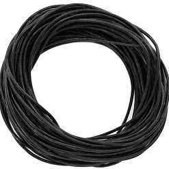 New vidaXL Läder Snöre Ø1 mm x 5 m Skinn Svart