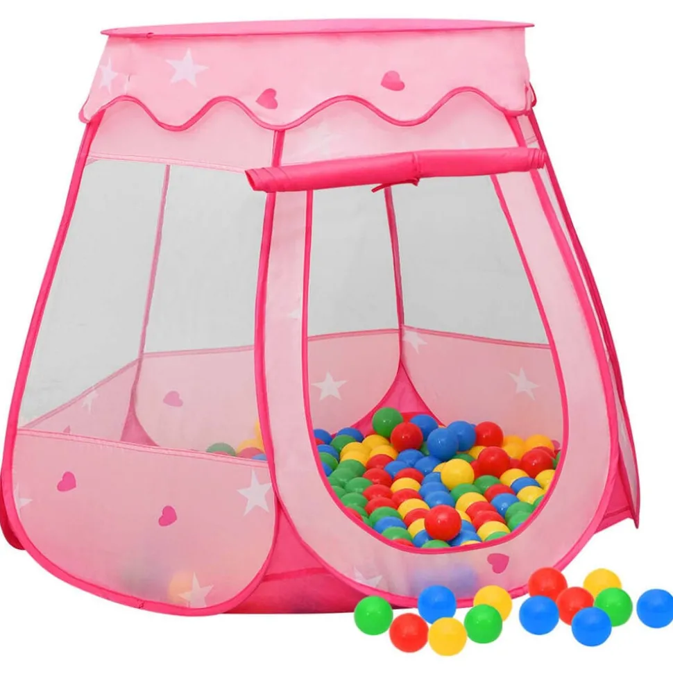 vidaXL Lektält för barn rosa 102x102x82 cm