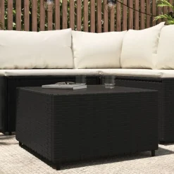 Outlet vidaXL Loungebord fyrkantigt 50x50x30 cm konstrottning Svart