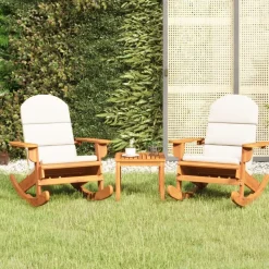 vidaXL Loungegrupp för trädgården 3 delar massivt akaciaträ