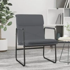 vidaXL Loungestol grå 55x64x80 cm konstläder