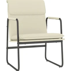 vidaXL Loungestol gräddvit 55x64x80 cm konstläder