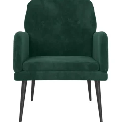 vidaXL Loungestol mörkgrön 62x79x79 cm sammet