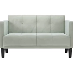 vidaXL Loveseat soffa ljusgrå 111 cm sammet