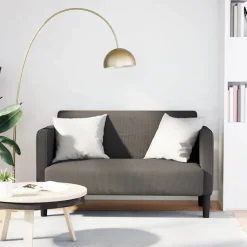 Clearance vidaXL Loveseat soffa 109 cm manchestertyg Ljusgrå