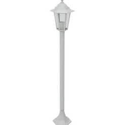 New vidaXL Lyktstolpar för trädgård 6 st E27 110 cm aluminium Vit
