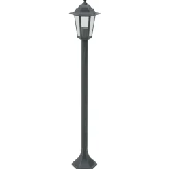 vidaXL Lyktstolpar för trädgård 6 st E27 110 cm aluminium mörkgrön