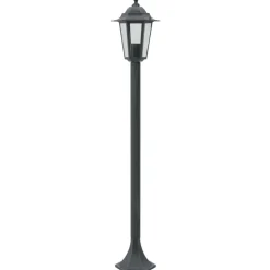 vidaXL Lyktstolpar för trädgård 6 st E27 110 cm aluminium mörkgrön