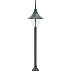 Discount vidaXL Lyktstolpe för trädgård E27 120 cm aluminium Mörkgrön