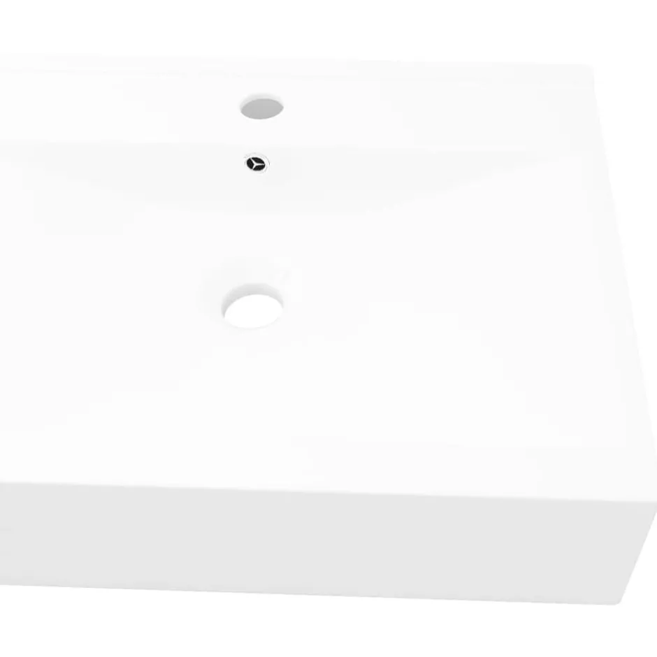 Clearance vidaXL Lyxigt rektangulärt handfat 60 x 46 cm keramiskt Vit