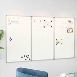 Clearance vidaXL Magnetisk whiteboard hopfällbar 120x80x1,7 cm aluminium
