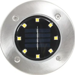 vidaXL Marklampor soldrivna 8 st LED vit