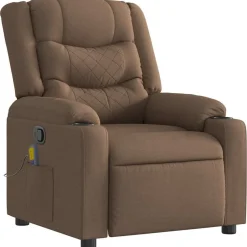 Online vidaXL Massagefåtölj tyg Brun