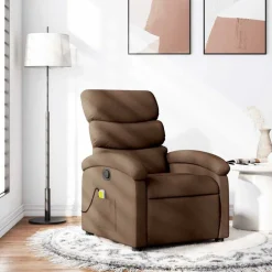 Discount vidaXL Massagefåtölj tyg Brun