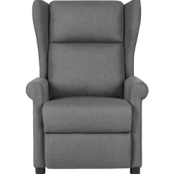 Best vidaXL Massagefåtölj tyg Ljusgrå