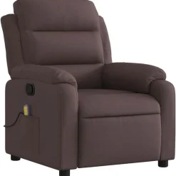 Sale vidaXL Massagefåtölj tyg Mörkbrun