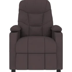 vidaXL Massagefåtölj mörkbrun tyg