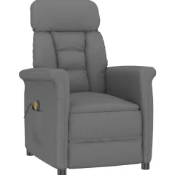 Online vidaXL Massagefåtölj 96.5 x 70.5 x 95 cm Mikrofiber Mörkgrå