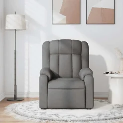 Clearance vidaXL Massagefåtölj tyg Mörkgrå