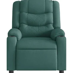 New vidaXL Massagefåtölj tyg Mörkgrön