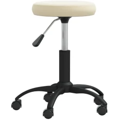 vidaXL Massagepall gräddvit sammet