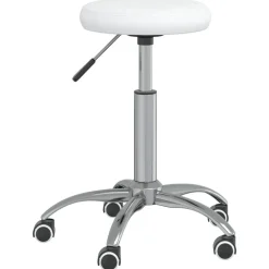 vidaXL Massagepall konstläder vit