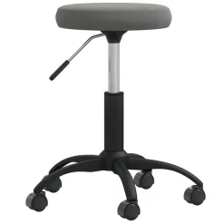 vidaXL Massagepall mörkgrå sammet