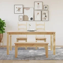 vidaXL Matbänk PANAMA 105x30x45 cm massiv furu