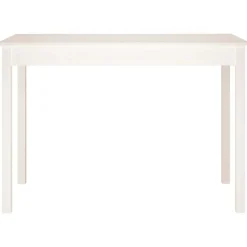 New vidaXL Matbord 110x55x75 cm massivt furuträ Vit