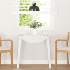New vidaXL Matbord t massivt trä gummi Vit