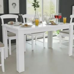 Online vidaXL Matbord 140x80x75 cm Vit