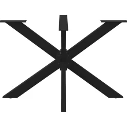 Discount vidaXL Matbordsben spindelformad 120x68x(72-73) cm stål Svart