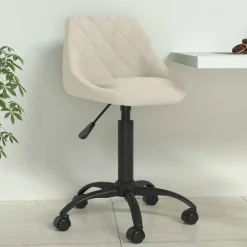 vidaXL Matstol gräddvit sammet