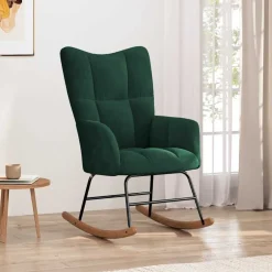 Discount vidaXL Matstol sammet Mörkgrön