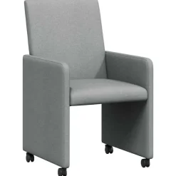 Clearance vidaXL Matstolar med hjul med hjul 2 pcs 57 x 66 x 94 cm tyg Ljusgrå