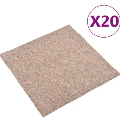 vidaXL Matta 20 pcs Beige 50 x 50 cm 100% Polypropen