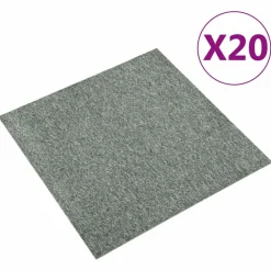 vidaXL Matta 20 pcs Grön 50 x 50 cm 100% Polypropen