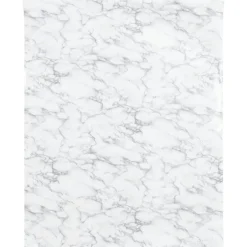 Outlet vidaXL Möbeldekaler självhäftande marmor 90x500 cm PVC Vit
