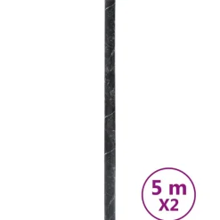 Online vidaXL Möbeldekaler självhäftande marmor 90x500 cm PVC Svart